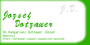 jozsef dotzauer business card